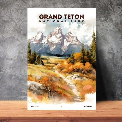 Grand Teton National Park Poster, Travel Art, Office Poster, Home Decor | S8 - image2